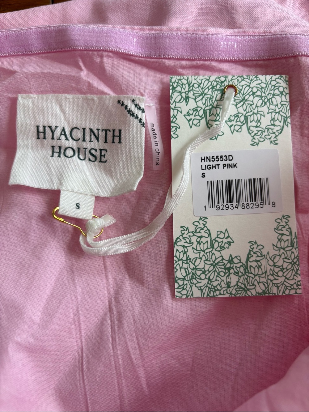 Hyacinth House Rosey Floral Linen Mini Dress S Homecoming NWT - Picture 13 of 16